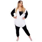 Pijama tip salopeta pentru adulti, model Panda, marime L Mob360 - imagine 2