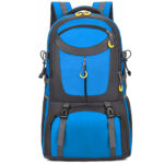 Rucsac militar pentru drumetie, usor, cu 4 buzunare laterale, 50 litri, albastru si gri Mob360 - imagine 2