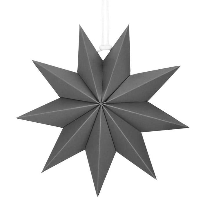 01-11 Stea decorativa 3D din hartie, cu 9 colturi, 30cm, argintie Mob360 - imagine 1