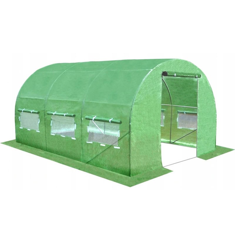 01-12 Sera de gradina, tip tunel cu cadru metalic, 250x400cm, 10mp (3 segmente) Mob360 - imagine 1