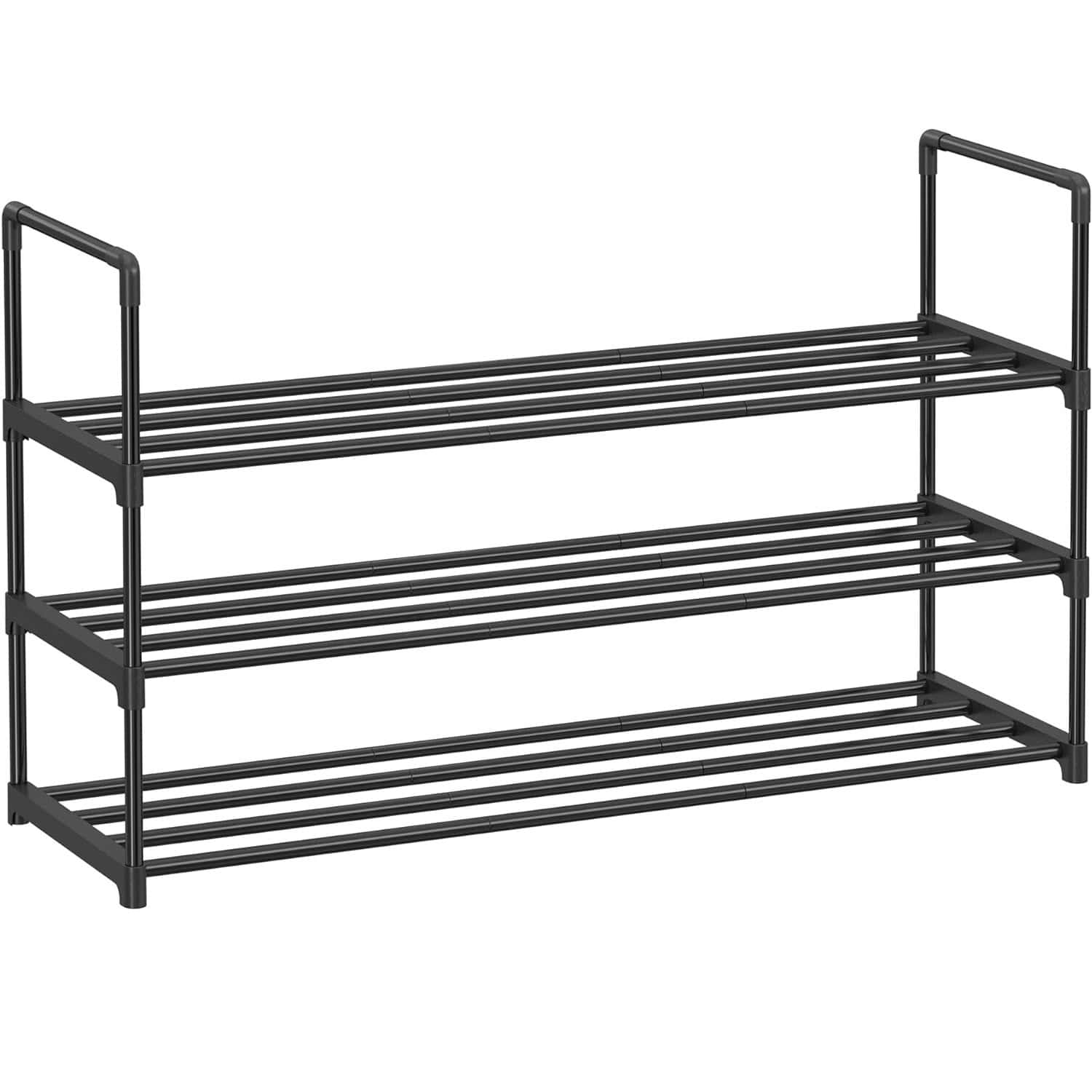 01-2 Suport pentru pantofi cu 3 nivele, structura metalica, pentru 12-15 perechi, 92x30x55cm, negru Mob360 - imagine 1