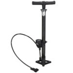 Pompa bicicleta cu manometru, accesorii umflare mingi si articole gonflabile, 160PSI, aluminiu, 60cm Mob360