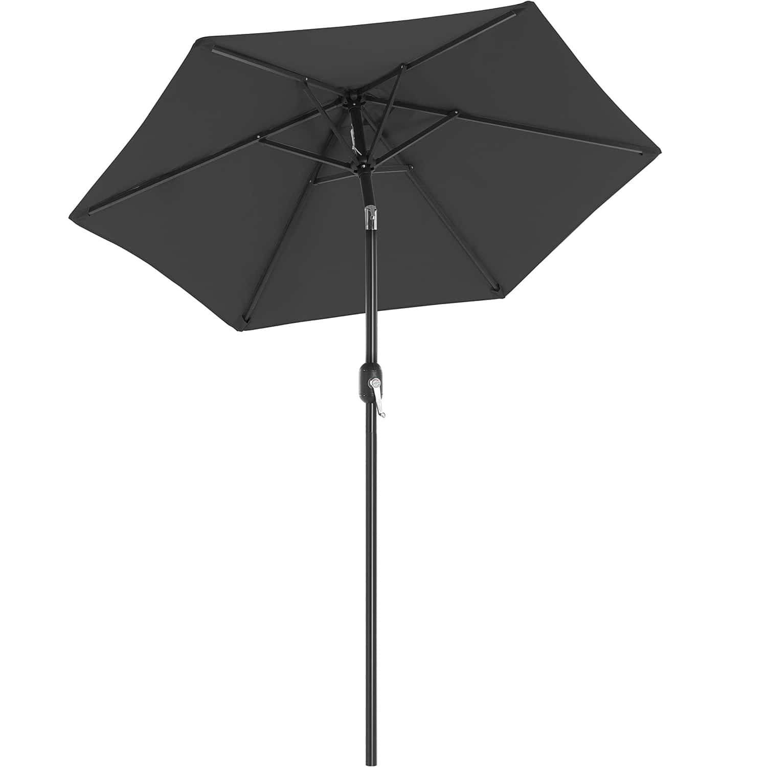 01-21 Umbrela de gradina, cu manivela pentru deschidere, sistem inclinare, 200cm, gri Mob360 - imagine 1