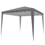 Cort pavilion de gradina pliabil automat pop-up, impermeabil, cu protectie UV, 300x300cm, gri Mob360