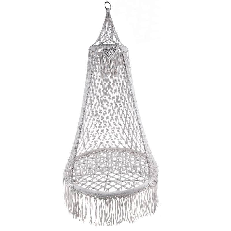 01-29 (DL) Scaun rotund tip leagan suspendat, model cuib, 80x140cm, maxim 120kg, bej Mob360 - imagine 1