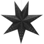 Stea decorativa 3D din hartie ajurata, 50cm, neagra Mob360