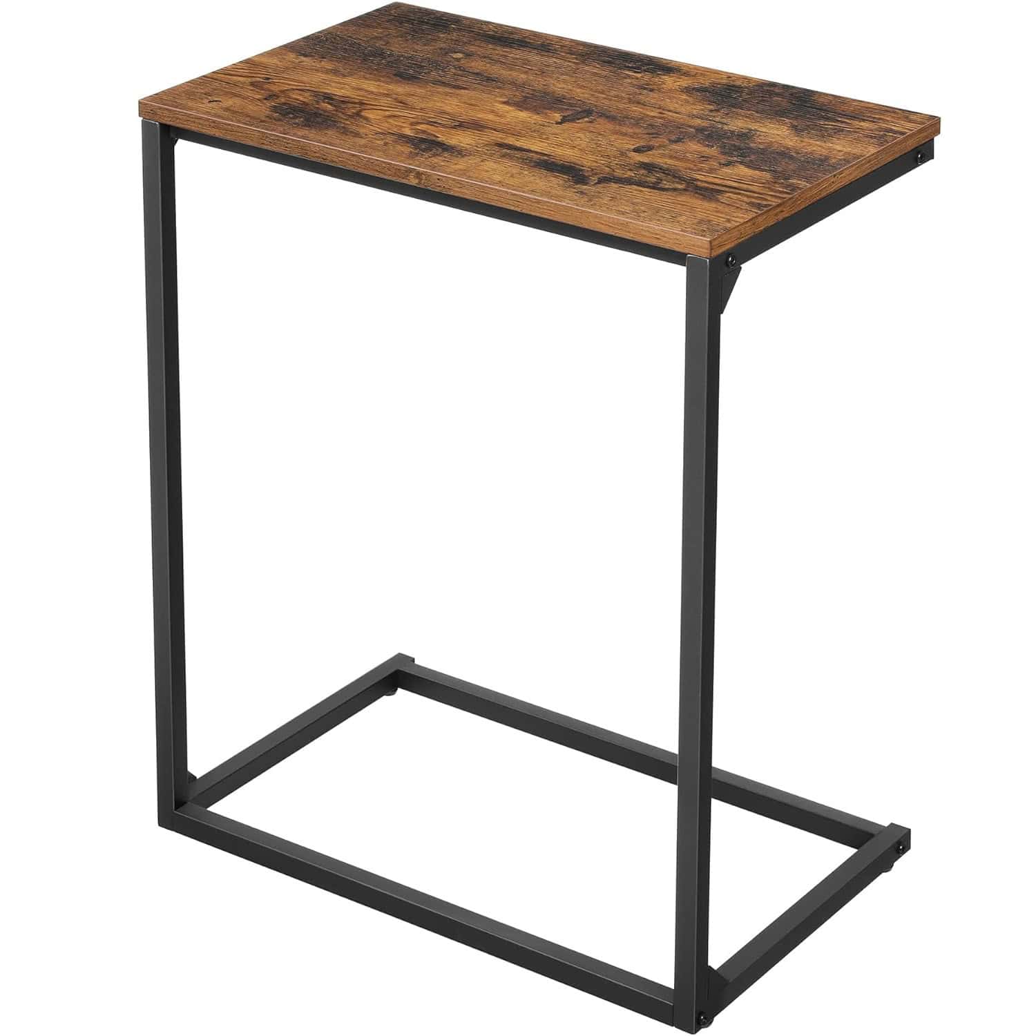01-4 VASAGLE Masa laterala pentru laptop sau servire masa, stil industrial, 55x35x66cm, maro rustic si negru Mob360 - imagine 1