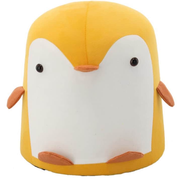 01-52 Taburet pentru copii, 28x34cm, maxim 50kg, model pinguin galben Mob360 - imagine 1