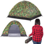 Cort plaja sau camping, impemeabil, cu protectie UV, 2 locuri, 200x150x110cm, camuflaj Mob360 - imagine 2