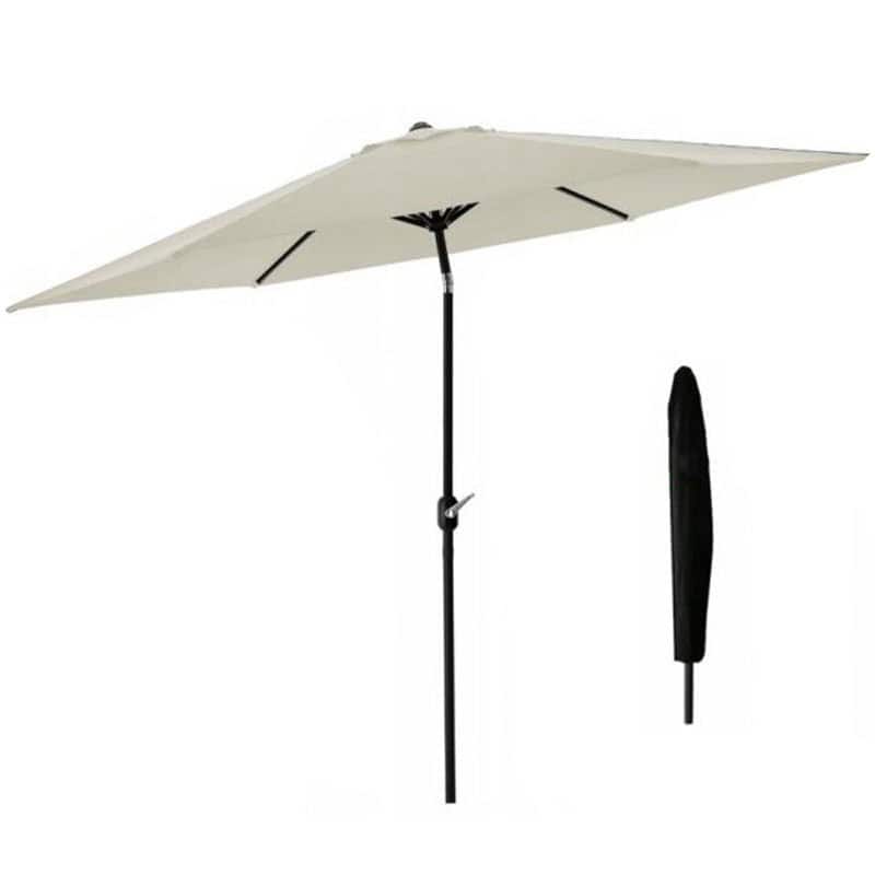 01-69 Umbrela terasa gradina, cu inclinare si husa, 300cm, Bej Mob360 - imagine 1
