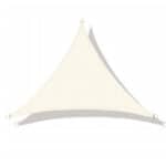 Prelata solara triunghiulara 300x300x300 cm, impermeabila, protectie UV, poliester 180g/mp, bej Mob360