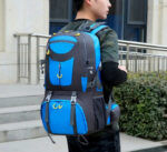 Rucsac militar pentru drumetie, usor, cu 4 buzunare laterale, 50 litri, albastru si gri Mob360 - imagine 4