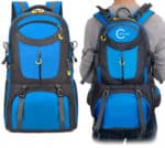 Rucsac militar pentru drumetie, usor, cu 4 buzunare laterale, 50 litri, albastru si gri Mob360 - imagine 6