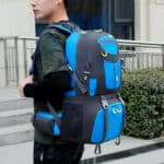 Rucsac militar pentru drumetie, usor, cu 4 buzunare laterale, 50 litri, albastru si gri Mob360 - imagine 7