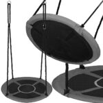 Leagan tip cuib 110cm, inaltime reglabila, 150 kg, Gri Mob360 - imagine 7