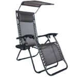 Sezlong pliabil cu parasolar si tetiera, reglabil in 2 pozitii, suport pahare, 174cm, gri Mob360