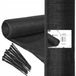 Plasa umbrire si intimitate pentru gard, 1.5m latime, 50m lungime, 140g densitate, gri Mob360 - imagine 2