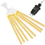 (DL) Instalatie de Craciun, 8 tuburi, 30cm, 144 LED, ploaie de meteoriti, galben Mob360 - imagine 2