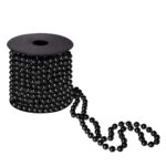 Ghirlanda de margele pentru bradul de Craciun, 10 metri, neagra Mob360