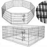 Tarc pentru animale de companie, din fier, forma configurabila, cu usa de acces, XL, 120x120x47cm, negru Mob360 - imagine 2