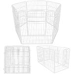 Tarc pentru animale de companie, din fier, forma configurabila, cu usa de acces, 4XL, 184x100x93cm, alb Mob360 - imagine 2