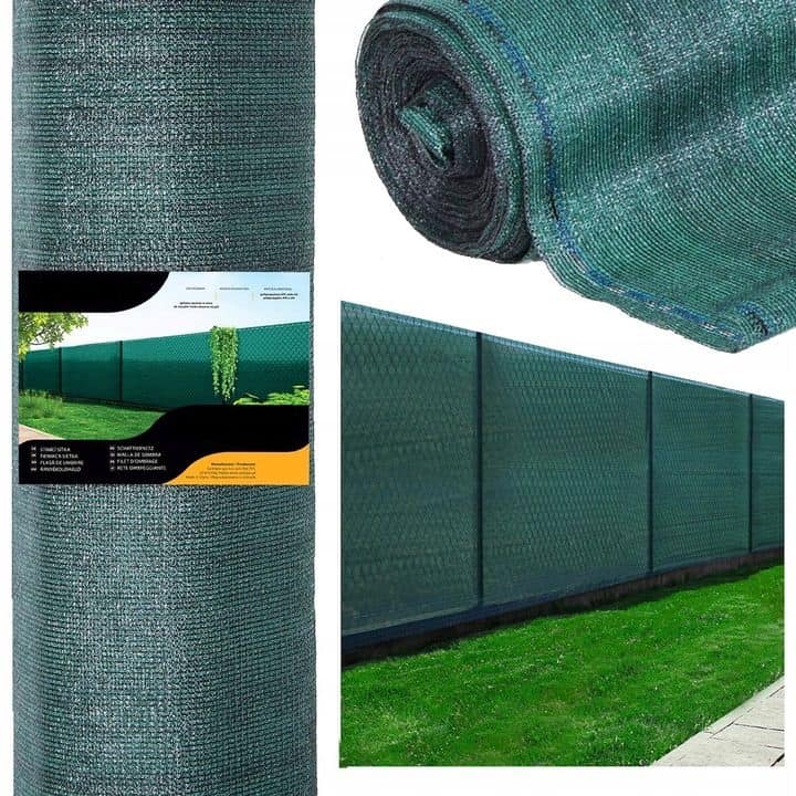 1-42 Plasa umbrire si intimitate pentru gard, 1.5m latime, 50m lungime, 185g densitate, verde Mob360 - imagine 1
