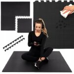 Set covoras de protectie saltea de antrenament, tip puzzle, 4 bucati de 60x60cm, 12mm Mob360 - imagine 2