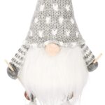 Figurina Craciun, Spiridus pe schiuri, inaltime 33cm Mob360 - imagine 2