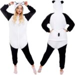 Pijama tip salopeta pentru adulti, model Panda, marime L Mob360 - imagine 3