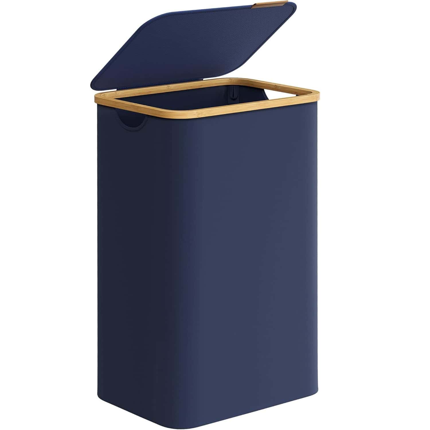 1-85 Cos de rufe textil, pliabil, compartiment detasabil, 90L, 42x32x71 cm, albastru Mob360 - imagine 1