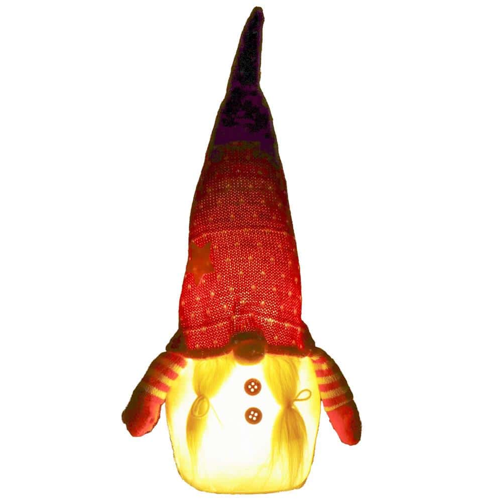 1-89 Figurina Craciun, Spiridus, cu iluminare LED, 33cm Mob360 - imagine 1