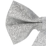 Set 4 ornamente pentru bradul de Craciun, fundita, 13cm, argintiu Mob360 - imagine 9