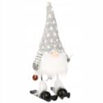 Figurina Craciun, Spiridus pe schiuri, inaltime 33cm Mob360 - imagine 9