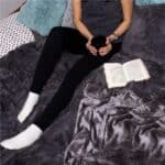 Patura pufoasa si calduroasa pentru 2 persoane, 160x200cm, gri Mob360 - imagine 2