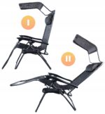 Sezlong pliabil cu parasolar si tetiera, reglabil in 2 pozitii, suport pahare, 174cm, gri Mob360 - imagine 9