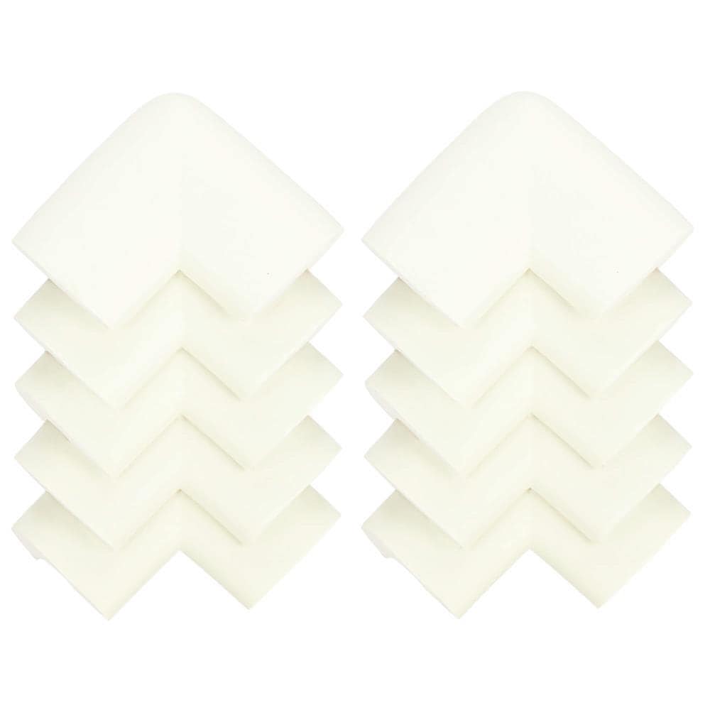 11-27 Set 10 protectii colturi pentru siguranta copii, 60x35mm, spuma EPE, crem Mob360 - imagine 1