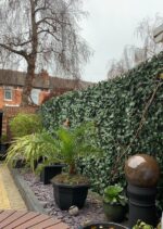 Panou de gard/paravan din lemn si frunze artificiale, extensibil, 100x200cm Mob360 - imagine 8