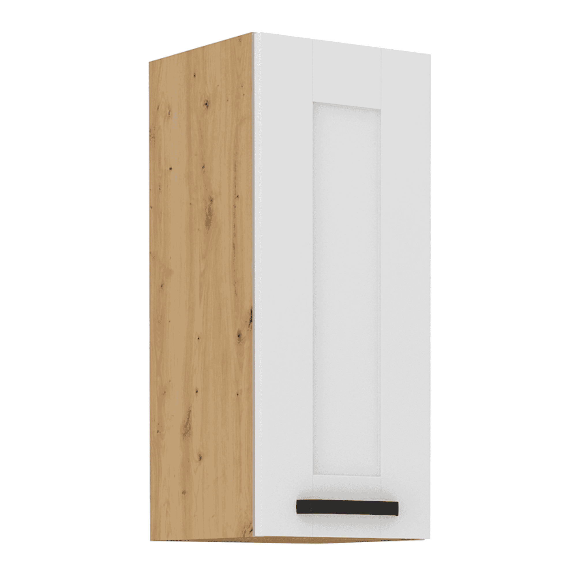 1192616891 Dulap superior, alb/stejar artizan, LULA 30 G-72 1F - imagine 1