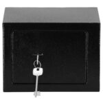 Seif standard cu cheie, 170x230x170 mm, Otel, Negru Mob360 - imagine 7