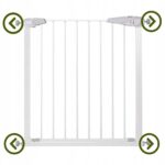Poarta de siguranta Safety Gate pentru scari, ajustabila 76-85 cm, din otel, alba Mob360 - imagine 7