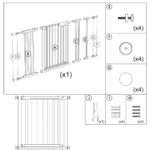 Poarta de siguranta Safety Gate pentru scari, ajustabila, din lemn cu structura otel, 75-82cm, negru maro Mob360 - imagine 9