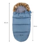 Sac iarna de bebelusi pentru carucior, marime universala, 90x45cm, albastru Mob360 - imagine 6