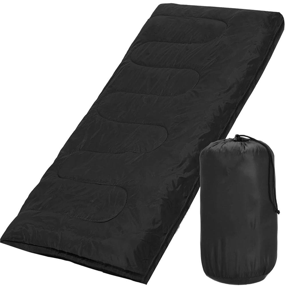 18-6 Sac de dormit, cu geanta de transport, 190x73cm, 10-25grade, culoare negru Mob360 - imagine 1