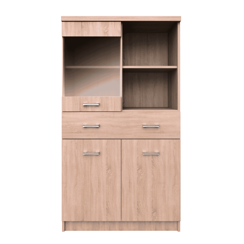 18 Vitrină 2D1W1S/80 , stejar Sonoma, TOPTY TIP 34 - imagine 1