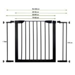 Poarta de siguranta Safety Gate pentru scari, ajustabila 97-103 cm, din otel, neagra Mob360 - imagine 2