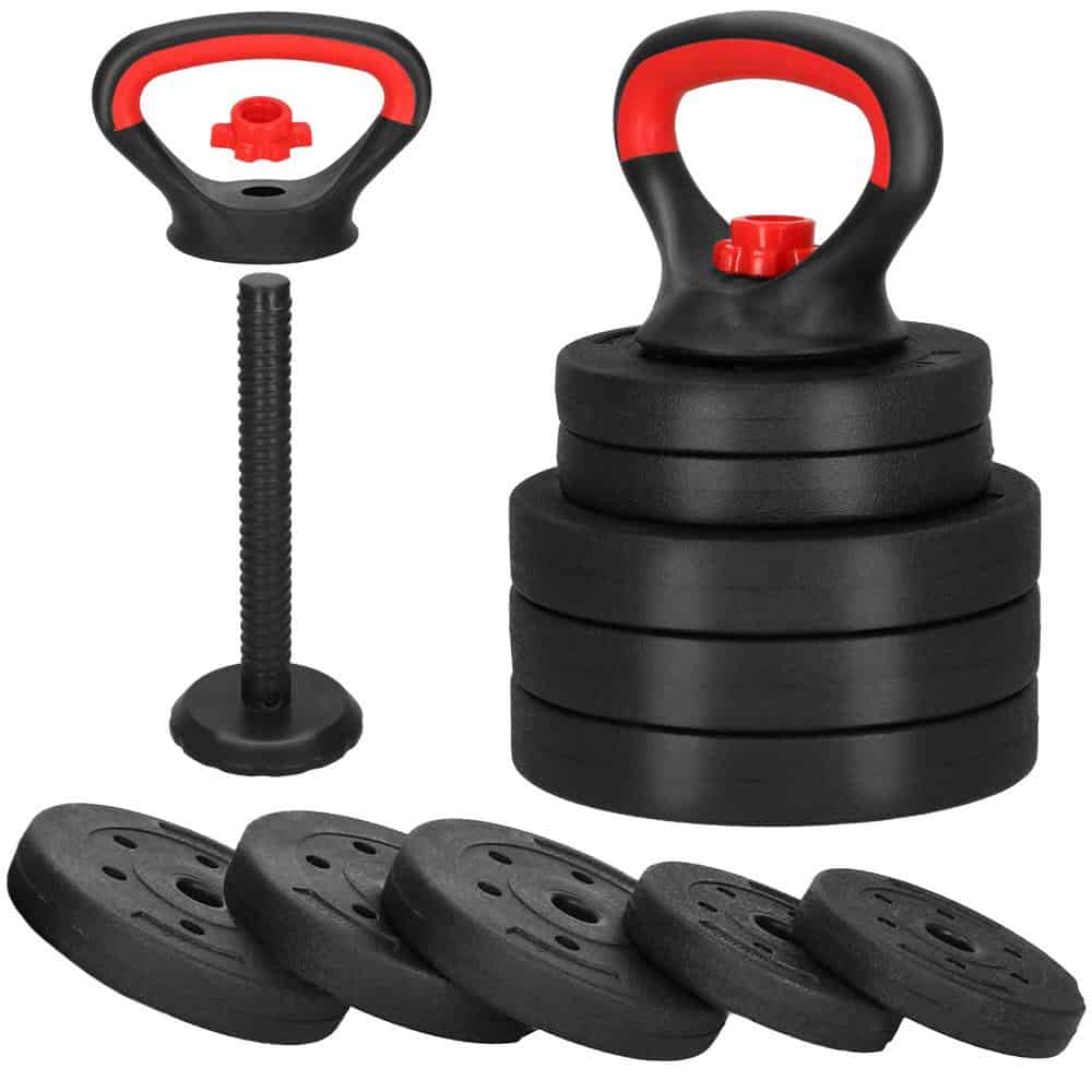 1ket Gantera Kettlebell reglabila 10kg negru Mob360 - imagine 1
