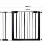 Poarta de siguranta Safety Gate pentru scari, ajustabila 89-96 cm, din otel, neagra Mob360 - imagine 2