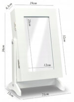 Dulapior de toaleta cu oglinda si spatiu de depozitare bijuterii, 21x36x15cm, negru Mob360 - imagine 2