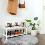 Raft de depozitare din bambus, cu 2 niveluri, 26x70x33cm, alb Mob360 - imagine 2