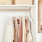 Set de 4 umerase pentru pantaloni, anti-alunecare, capacitate 5 perechi per umeras, 32cm, alb Mob360 - imagine 2